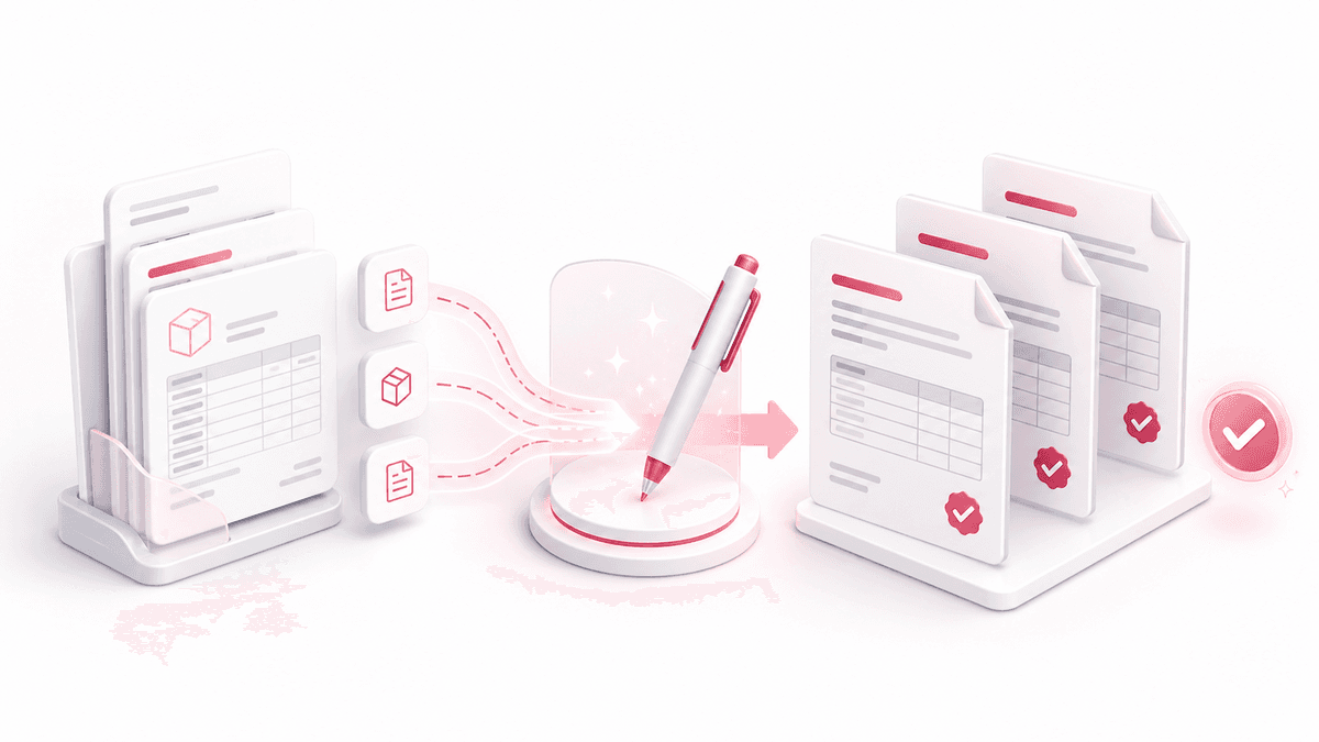 수출입 서류 자동 작성 기능 이미지